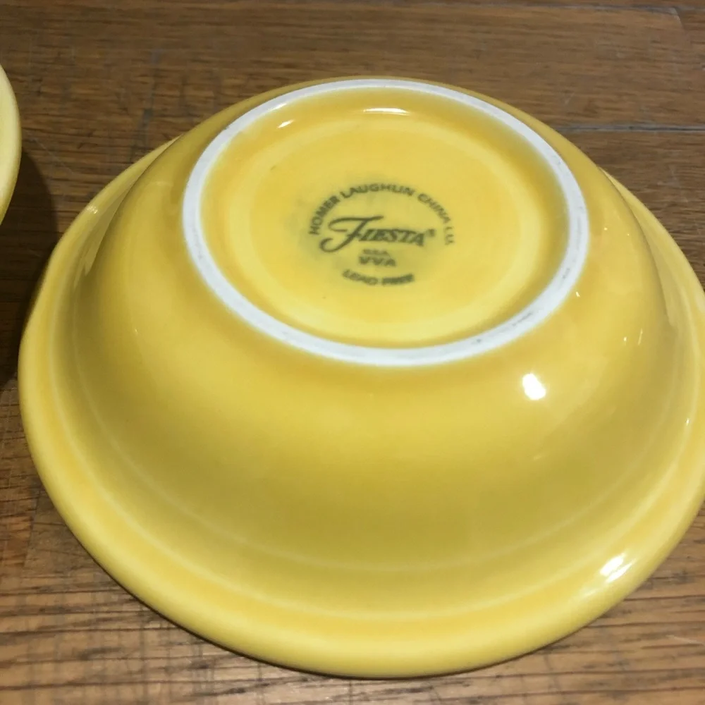 Fiestaware Yellow Set of 2 Fruit/ Desert Bowls‎